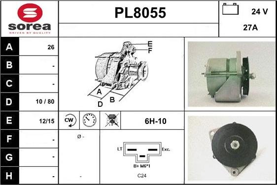 SNRA PL8055 - Генератор vvparts.bg