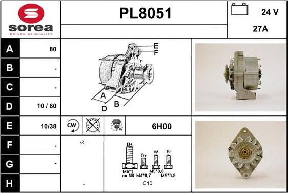 SNRA PL8051 - Генератор vvparts.bg