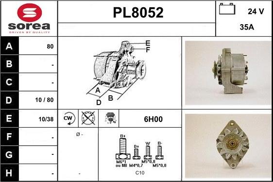 SNRA PL8052 - Генератор vvparts.bg