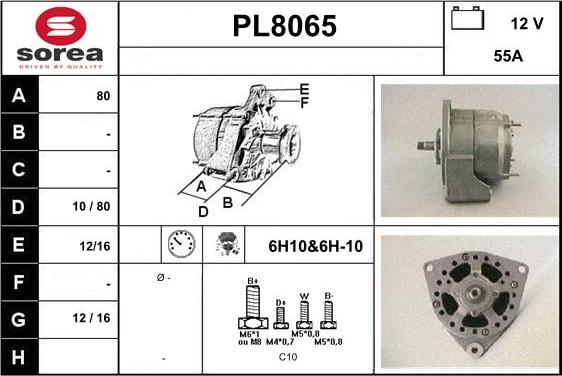 SNRA PL8065 - Генератор vvparts.bg