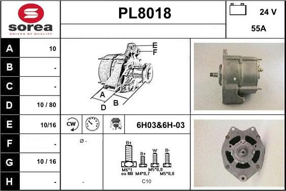 SNRA PL8018 - Генератор vvparts.bg