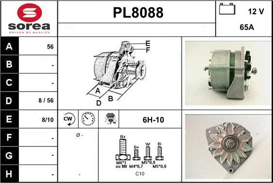 SNRA PL8088 - Генератор vvparts.bg