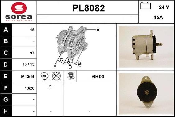 SNRA PL8082 - Генератор vvparts.bg