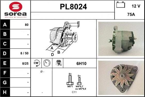 SNRA PL8024 - Генератор vvparts.bg