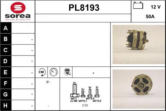 SNRA PL8193 - Генератор vvparts.bg