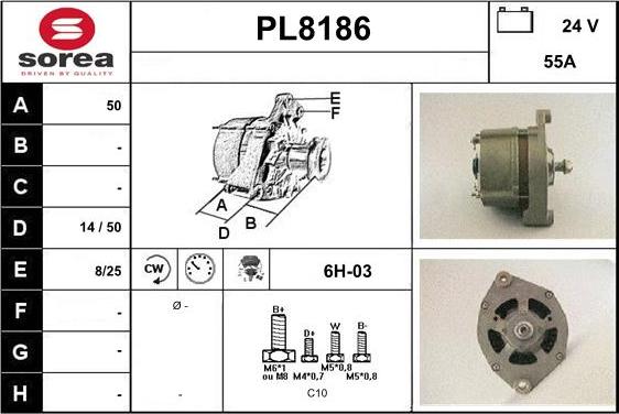 SNRA PL8186 - Генератор vvparts.bg