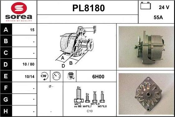 SNRA PL8180 - Генератор vvparts.bg