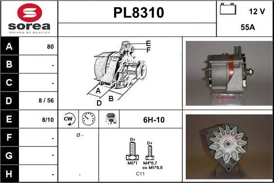 SNRA PL8310 - Генератор vvparts.bg