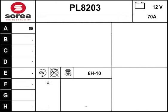 SNRA PL8203 - Генератор vvparts.bg