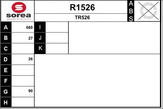 SNRA R1526 - Полуоска vvparts.bg