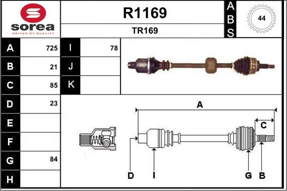 SNRA R1169 - Полуоска vvparts.bg