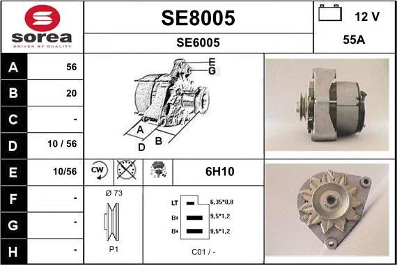 SNRA SE8005 - Генератор vvparts.bg