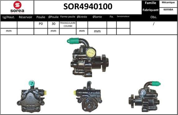SNRA SOR4940100 - Хидравлична помпа, кормилно управление vvparts.bg