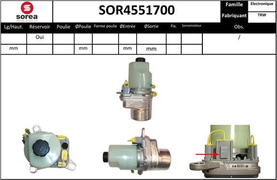 SNRA SOR4551700 - Хидравлична помпа, кормилно управление vvparts.bg