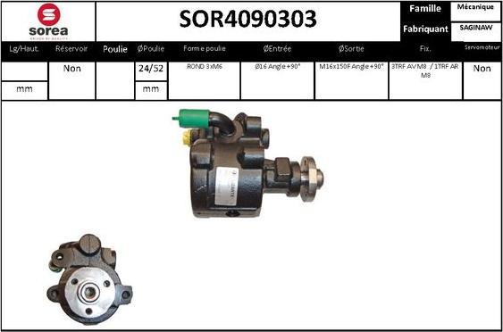 SNRA SOR4090303 - Хидравлична помпа, кормилно управление vvparts.bg
