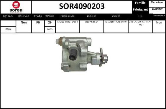 SNRA SOR4090203 - Хидравлична помпа, кормилно управление vvparts.bg