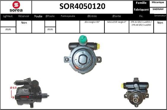 SNRA SOR4050120 - Хидравлична помпа, кормилно управление vvparts.bg