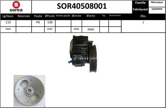 SNRA SOR40508001 - Хидравлична помпа, кормилно управление vvparts.bg