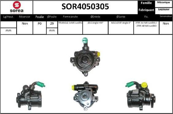 SNRA SOR4050305 - Хидравлична помпа, кормилно управление vvparts.bg