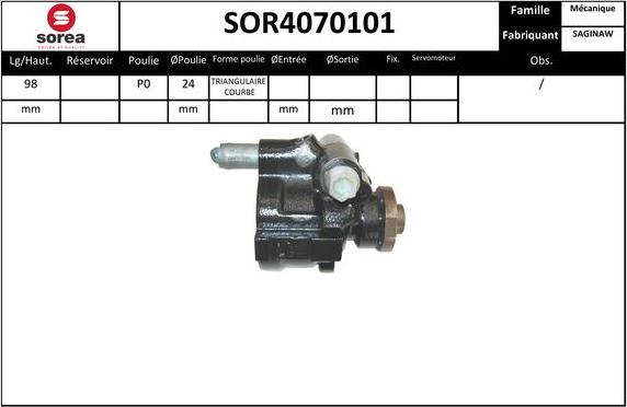 SNRA SOR4070101 - Хидравлична помпа, кормилно управление vvparts.bg