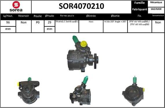 SNRA SOR4070210 - Хидравлична помпа, кормилно управление vvparts.bg