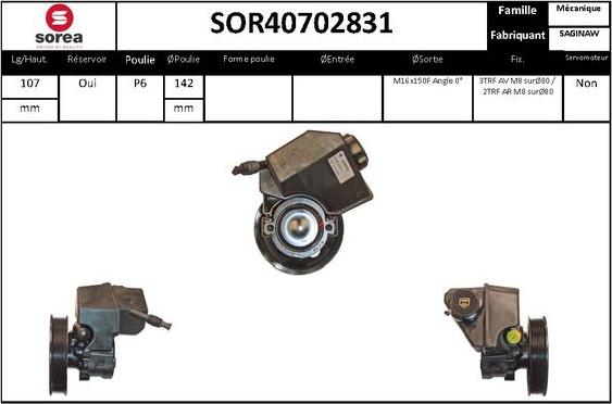 SNRA SOR40702831 - Хидравлична помпа, кормилно управление vvparts.bg