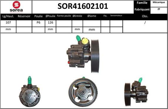 SNRA SOR41602101 - Хидравлична помпа, кормилно управление vvparts.bg