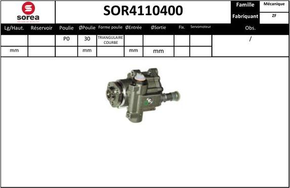 SNRA SOR4110400 - Хидравлична помпа, кормилно управление vvparts.bg