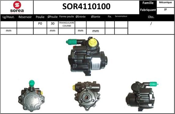 SNRA SOR4110100 - Хидравлична помпа, кормилно управление vvparts.bg