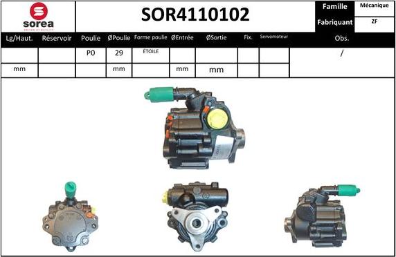 SNRA SOR4110102 - Хидравлична помпа, кормилно управление vvparts.bg