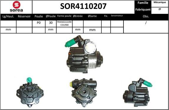 SNRA SOR4110207 - Хидравлична помпа, кормилно управление vvparts.bg