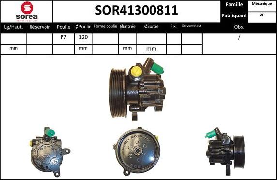 SNRA SOR41300811 - Хидравлична помпа, кормилно управление vvparts.bg