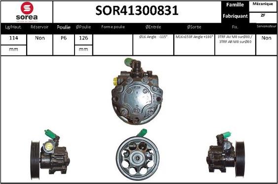 SNRA SOR41300831 - Хидравлична помпа, кормилно управление vvparts.bg