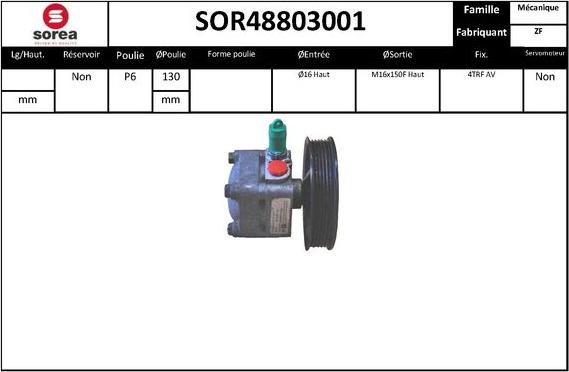 SNRA SOR48803001 - Хидравлична помпа, кормилно управление vvparts.bg