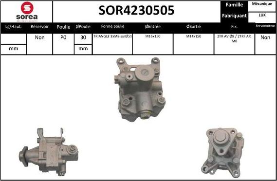 SNRA SOR4230505 - Хидравлична помпа, кормилно управление vvparts.bg
