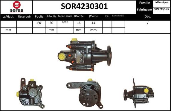 SNRA SOR4230301 - Хидравлична помпа, кормилно управление vvparts.bg