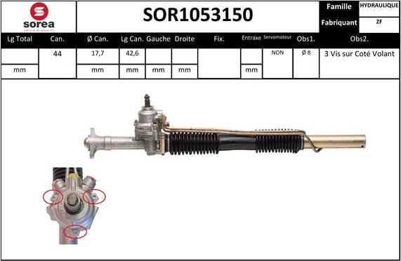 SNRA SOR1053150 - Кормилна кутия vvparts.bg