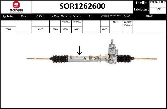 SNRA SOR1262600 - Кормилна кутия vvparts.bg