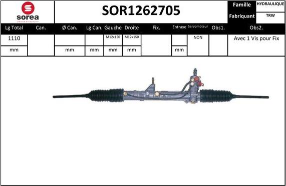 SNRA SOR1262705 - Кормилна кутия vvparts.bg