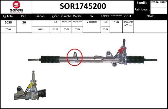 SNRA SOR1745200 - Кормилна кутия vvparts.bg