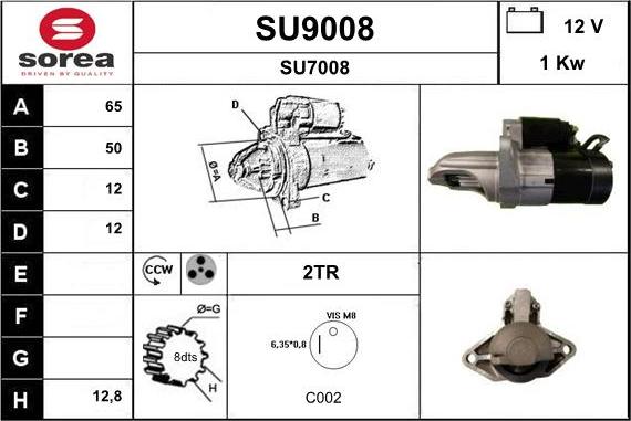 SNRA SU9008 - Стартер vvparts.bg