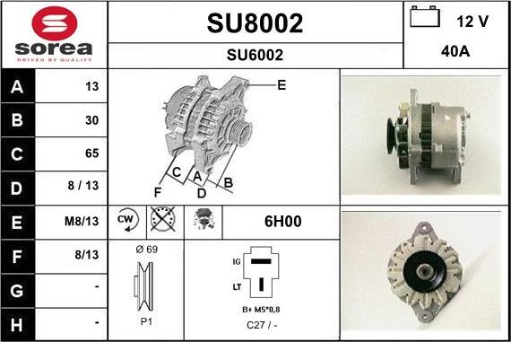 SNRA SU8002 - Генератор vvparts.bg