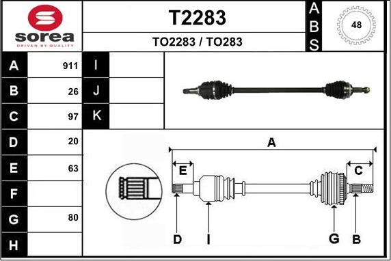 SNRA T2283 - Полуоска vvparts.bg