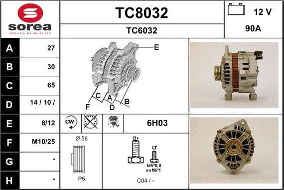 SNRA TC8032 - Генератор vvparts.bg