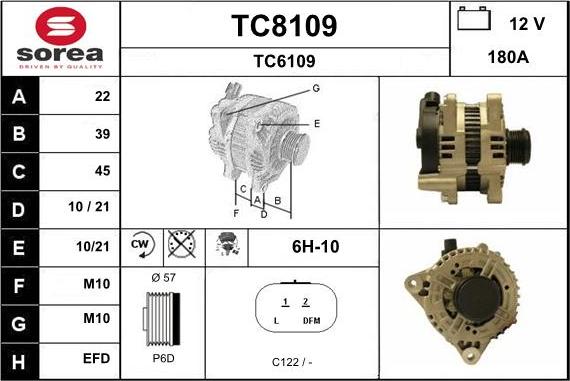 SNRA TC8109 - Генератор vvparts.bg