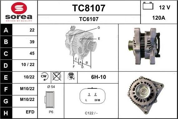 SNRA TC8107 - Генератор vvparts.bg