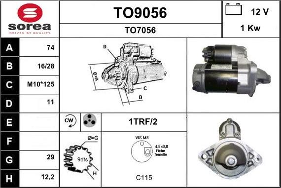 SNRA TO9056 - Стартер vvparts.bg