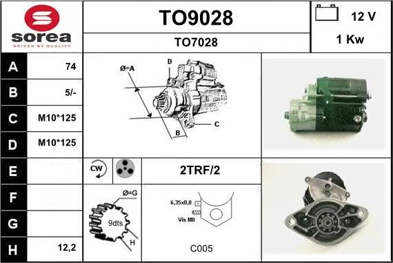 SNRA TO9028 - Стартер vvparts.bg