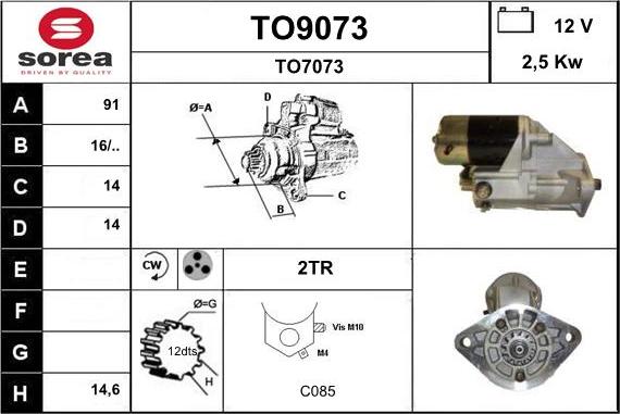 SNRA TO9073 - Стартер vvparts.bg