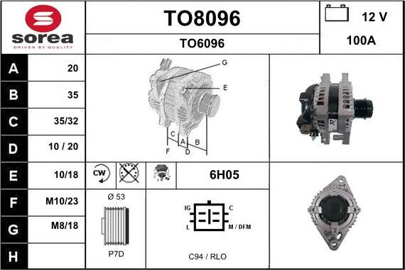 SNRA TO8096 - Генератор vvparts.bg